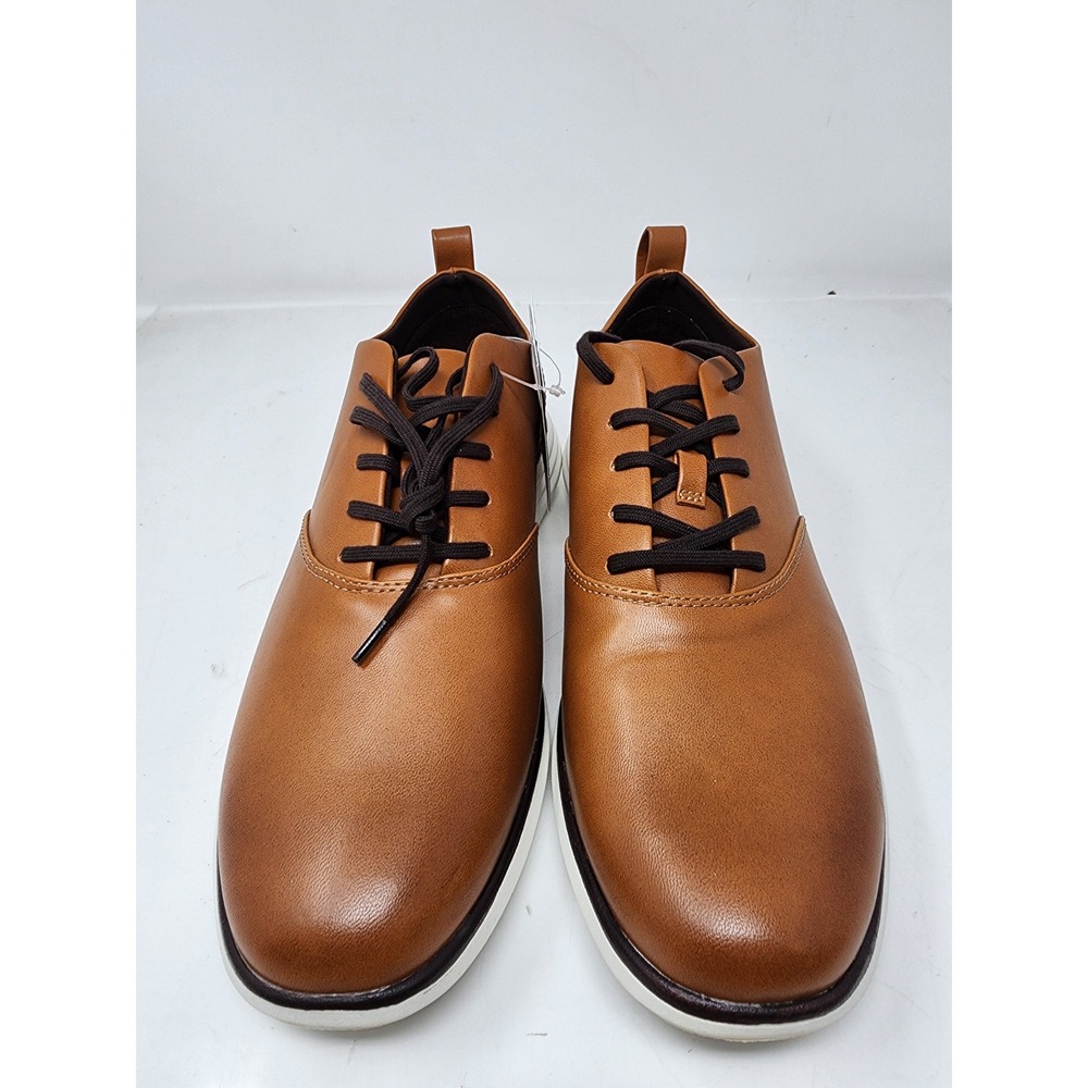 Goodfellow & Co Mens Luis Hybrid Dress Shoes Cognac Brown Poly Blend Size 9